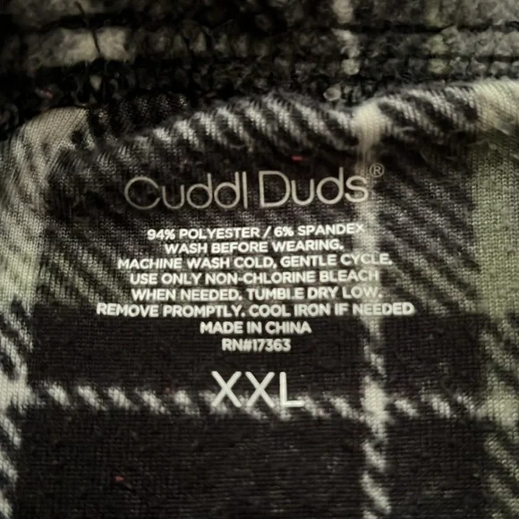 Cuddl Duds Men’s Flannel pajama pants & top XXL - Picture 5 of 7